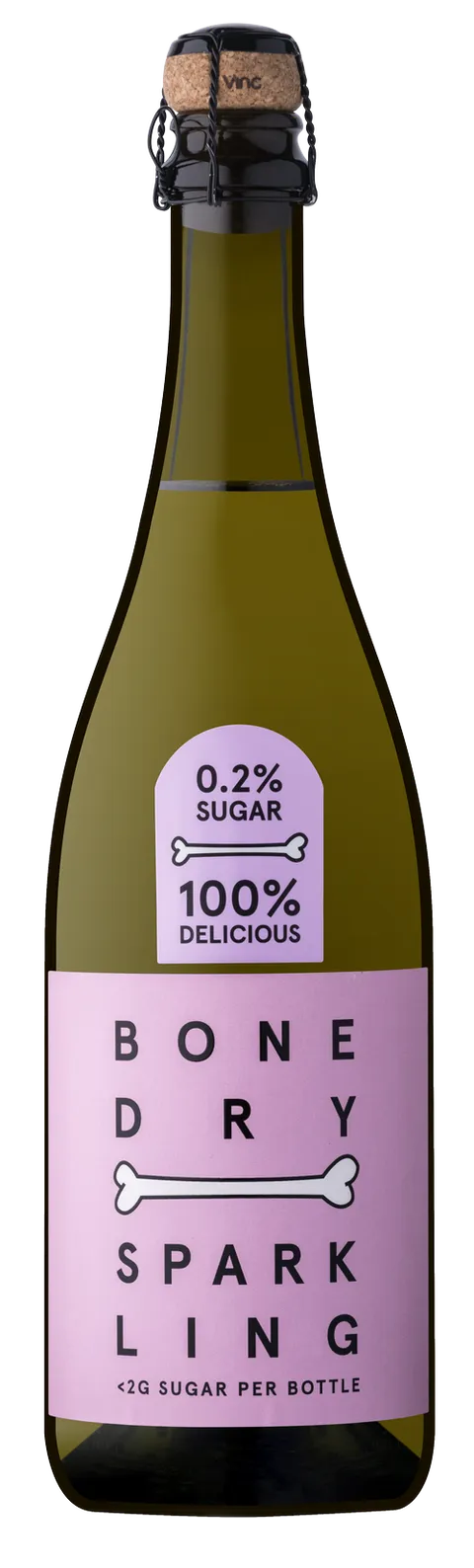 Botella de CW Wines Bone Dry Sparkling NV