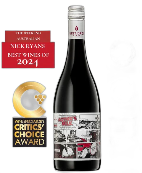 Botella de First Drop Mother's Milk Shiraz 2022