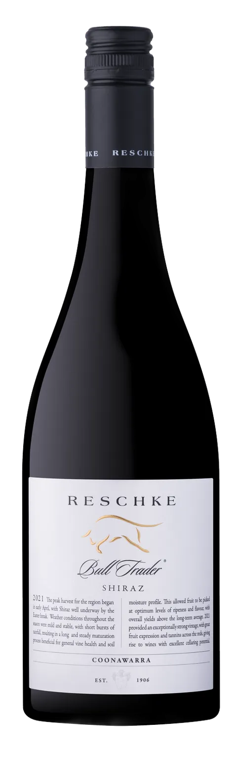 Botella de Reschke Bull Trader Shiraz 2021